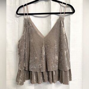 Velvet Champagne/Gray Relaxed Top